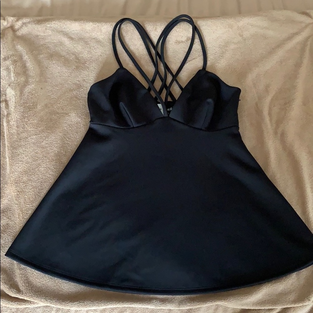 Express Black Babydoll Strappy Top Sz XS